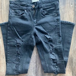 Black Distressed Zara Jeans